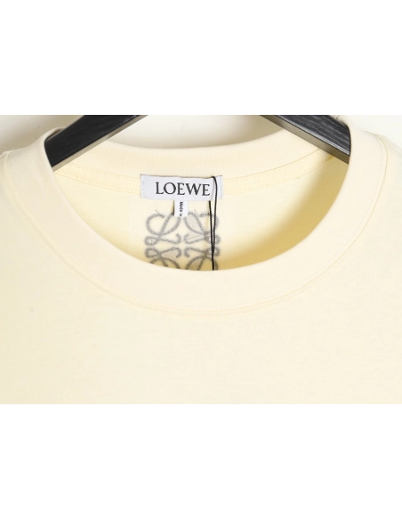 Loewe Penguin Logo Embroidered Short Sleeve T-Shirt,All order with free shipping Loewe