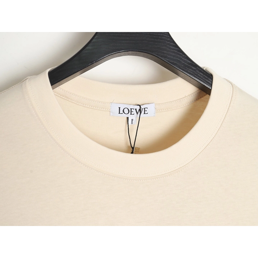 Loewe Silver Embroidered Short Sleeve T-Shirt,All order with free shipping Loewe