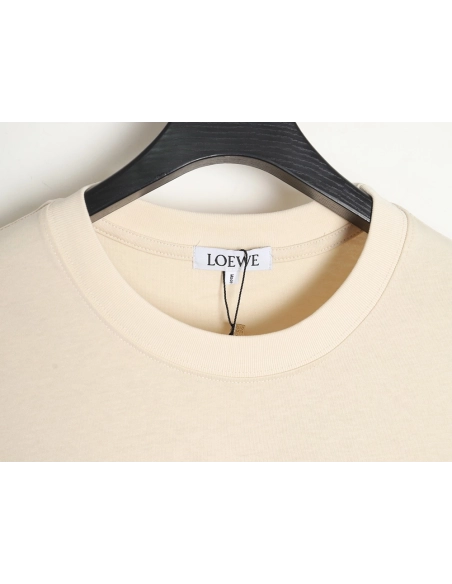 Loewe Silver Embroidered Short Sleeve T-Shirt,All order with free shipping Loewe