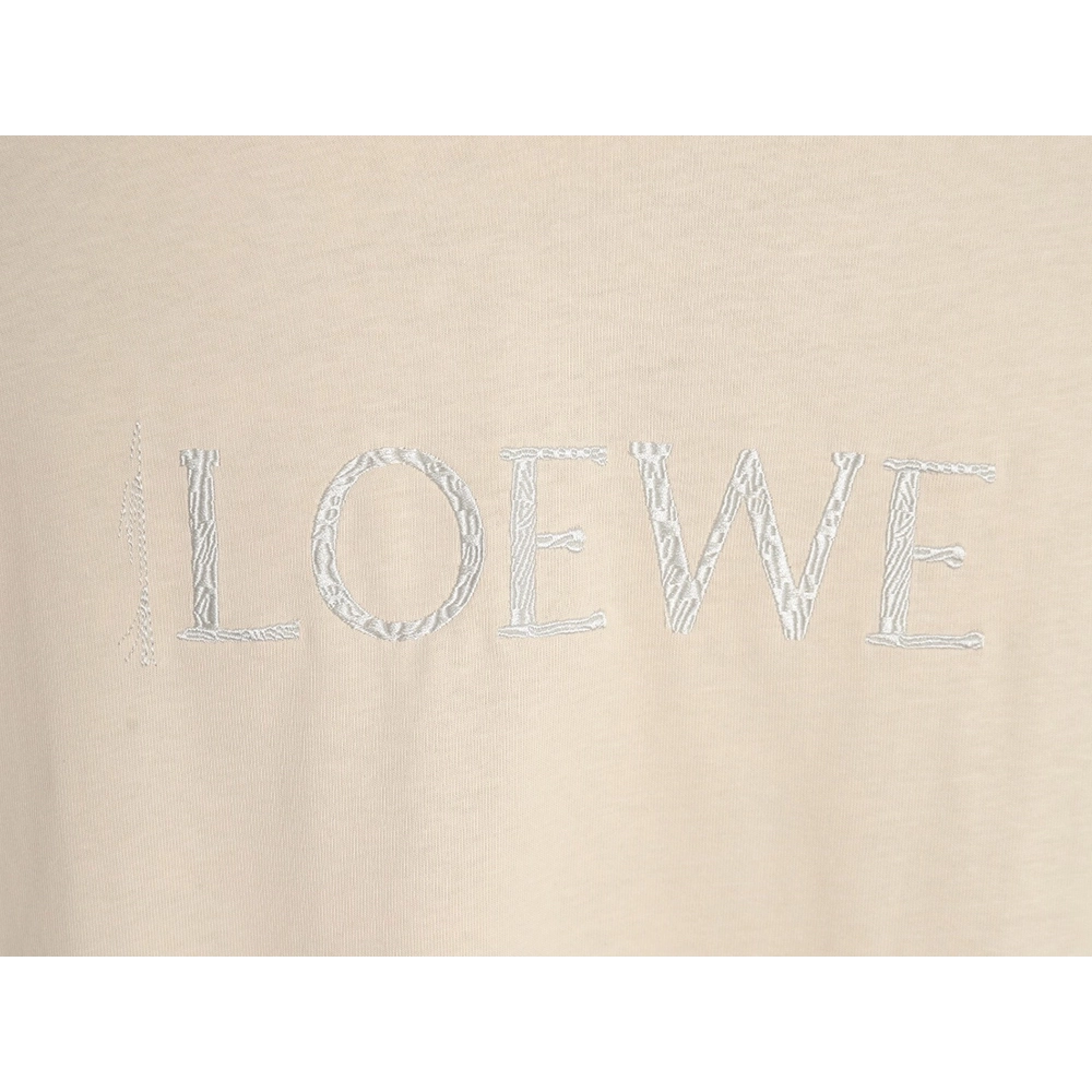 Loewe Silver Embroidered Short Sleeve T-Shirt,All order with free shipping Loewe