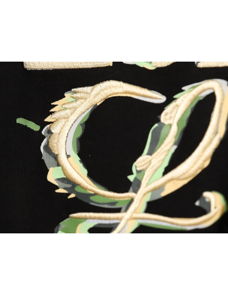 Loewe Anagram Half Hand-Painted Embroidered Short Sleeve T-Shirt TSK1,All order with free shipping Loewe