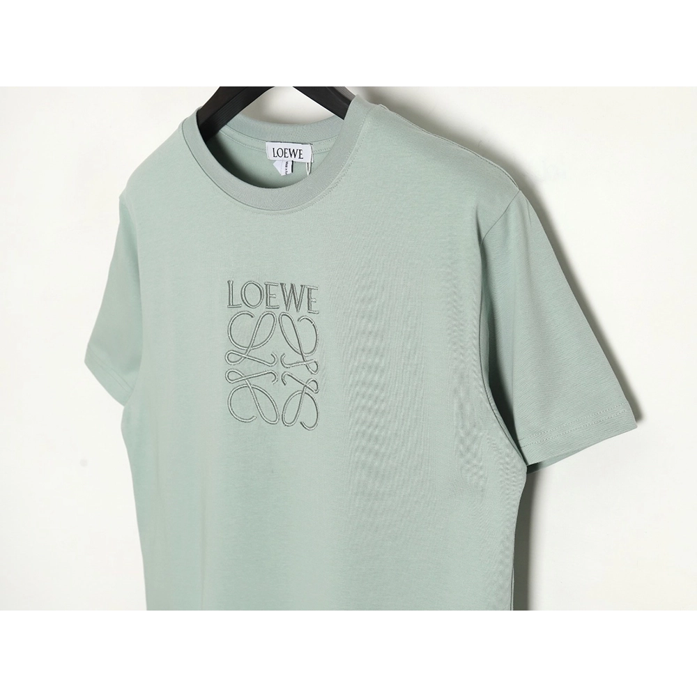 Loewe solid color embroidered large logo T-shirt TSK1,All order with free shipping Loewe