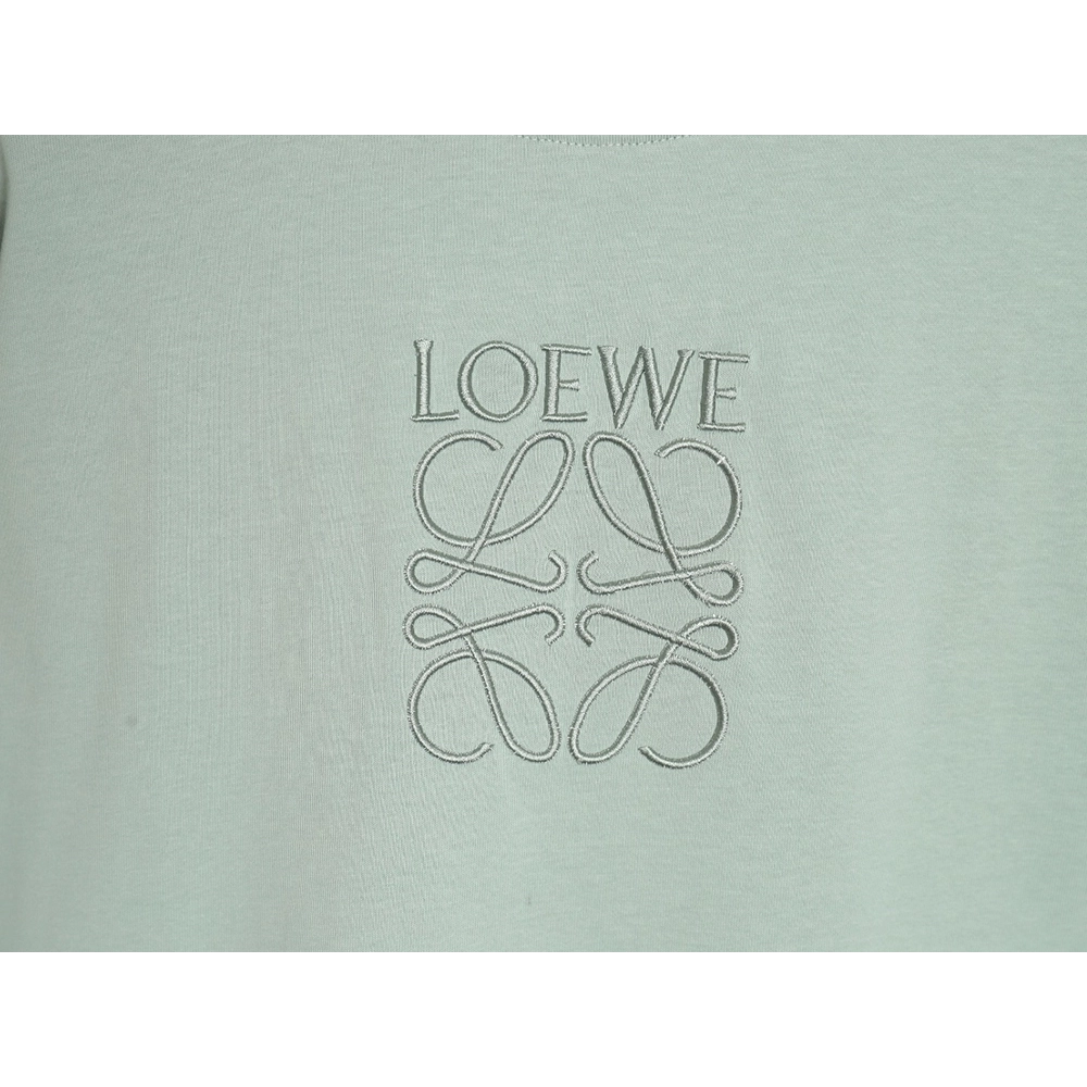 Loewe solid color embroidered large logo T-shirt TSK1,All order with free shipping Loewe