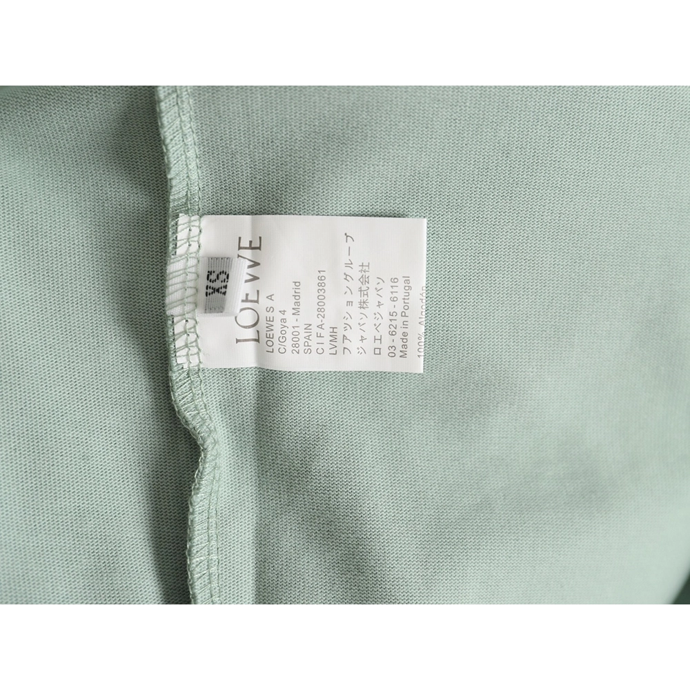Loewe solid color embroidered large logo T-shirt TSK1,All order with free shipping Loewe
