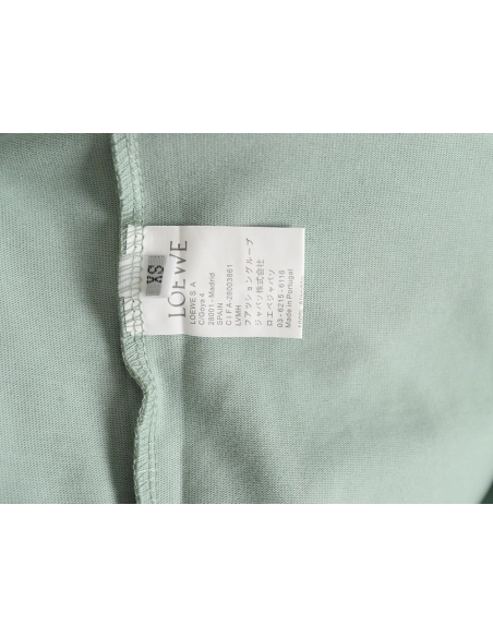 Loewe solid color embroidered large logo T-shirt TSK1,All order with free shipping Loewe