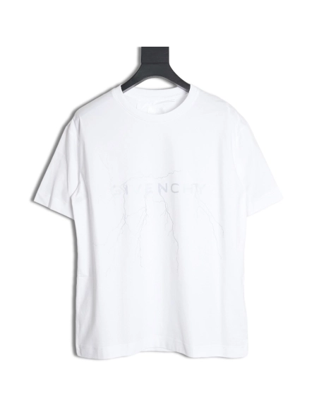 Givenchy 24SS lightning reflective print short-sleeved T-shirt,All order with free shipping Givenchy