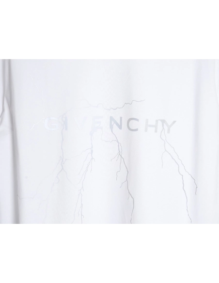 Givenchy 24SS lightning reflective print short-sleeved T-shirt,All order with free shipping Givenchy
