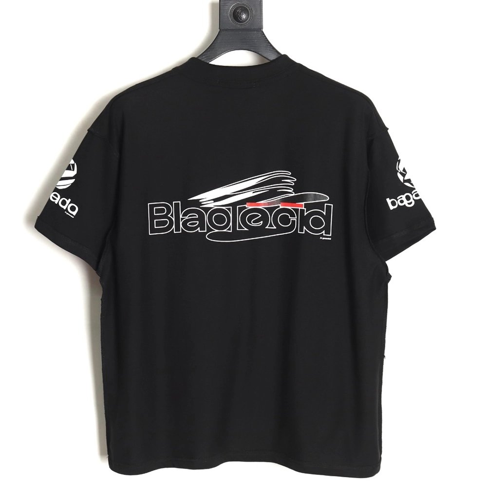 Balenciaga 24SS logo reverse washed distressed short-sleeved T-shirt TSK1,All order with free shipping Balenciaga