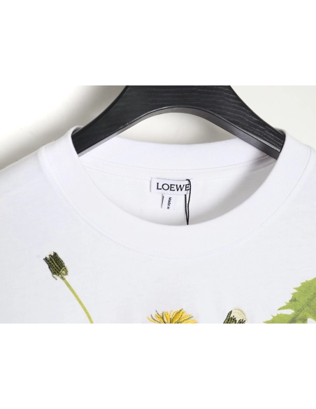 Loewe 24SS floral embroidered print short-sleeved T-shirt,All order with free shipping Loewe