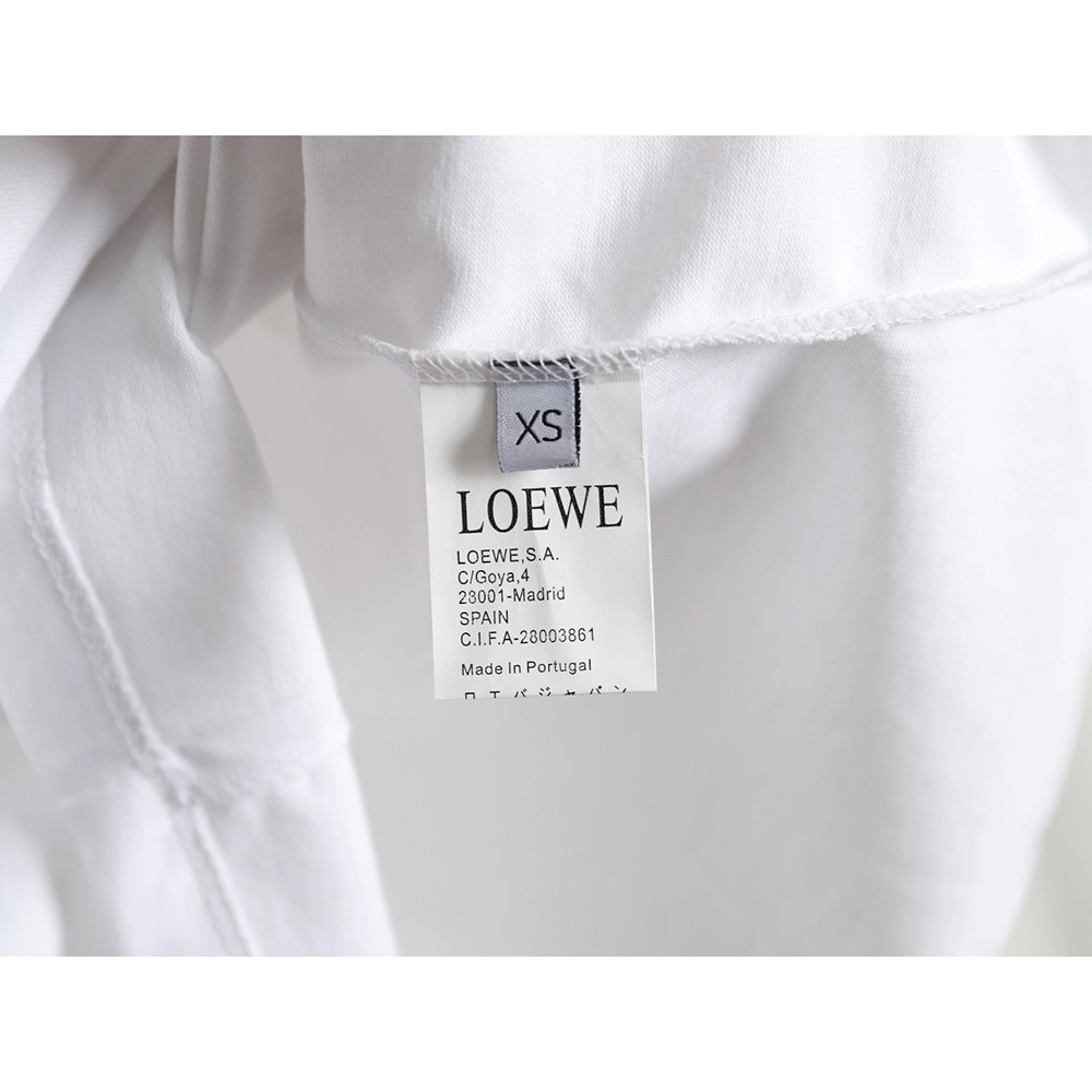 Loewe 24SS floral embroidered print short-sleeved T-shirt,All order with free shipping Loewe