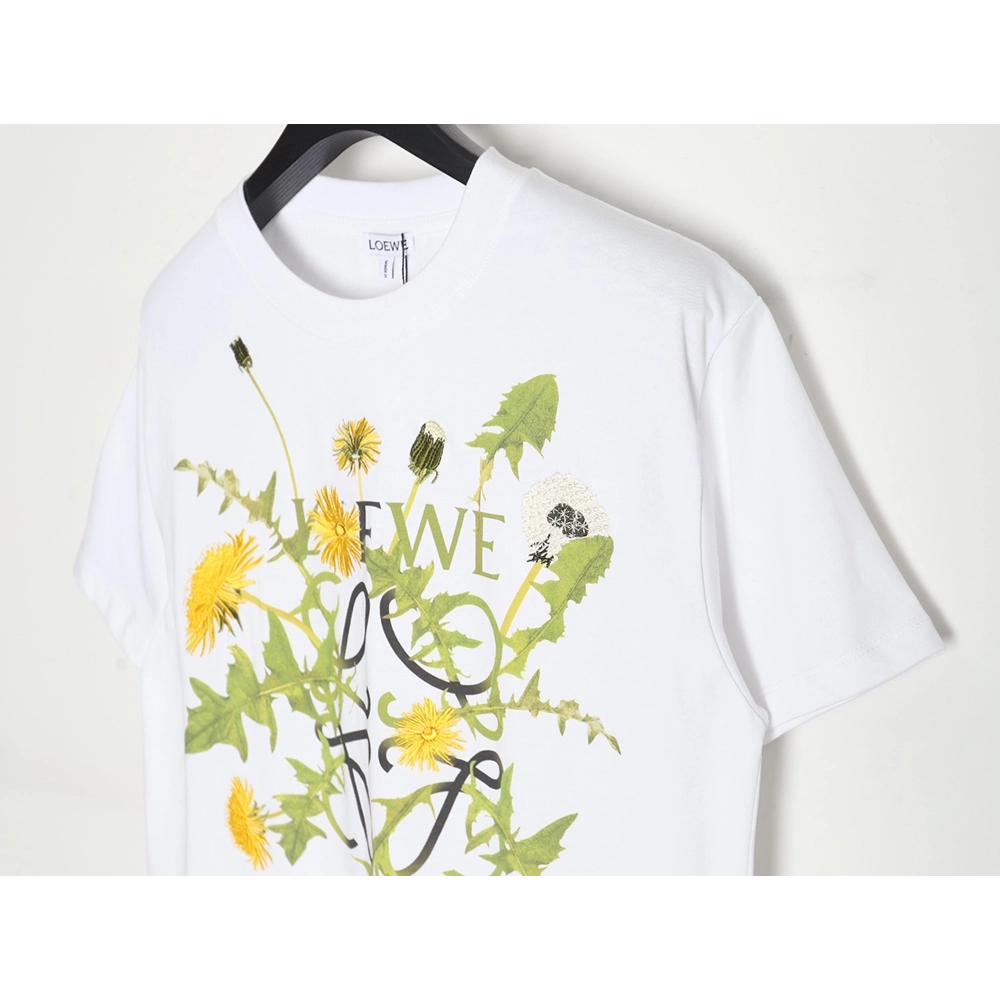 Loewe 24SS floral embroidered print short-sleeved T-shirt,All order with free shipping Loewe