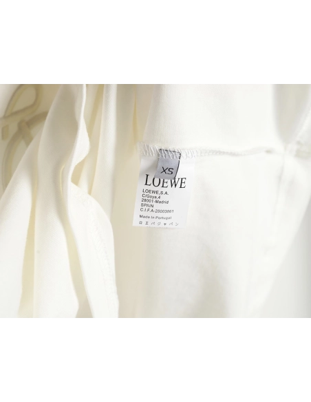 Loewe 24SS misplaced letter embroidered logo short-sleeved T-shirt,All order with free shipping Loewe
