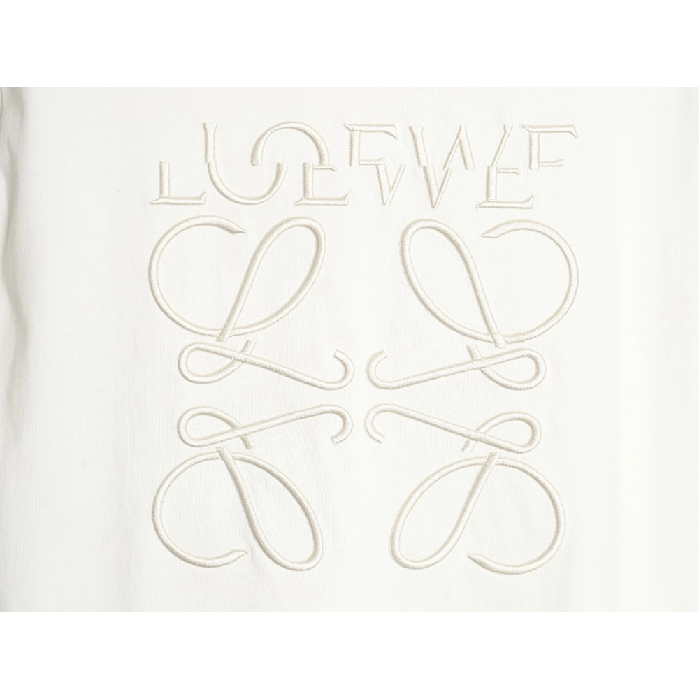 Loewe 24SS misplaced letter embroidered logo short-sleeved T-shirt,All order with free shipping Loewe