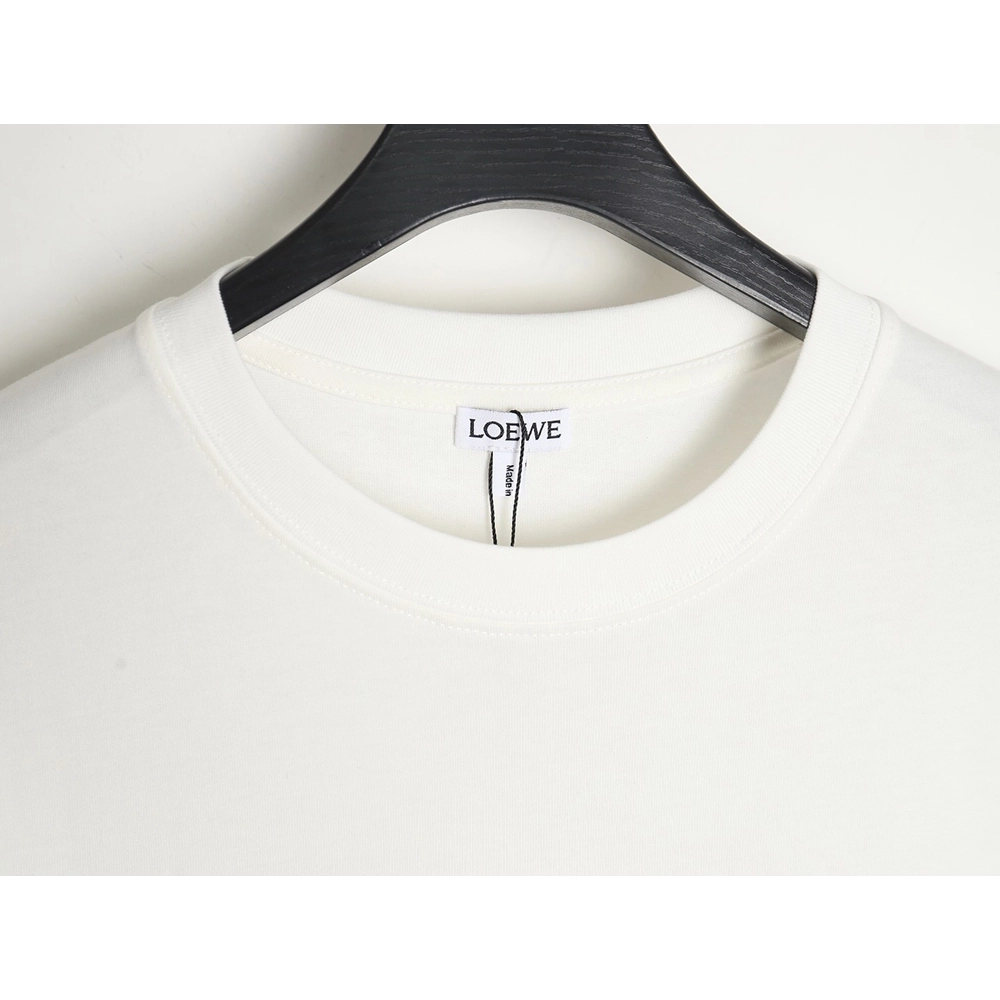 Loewe 24SS misplaced letter embroidered logo short-sleeved T-shirt,All order with free shipping Loewe
