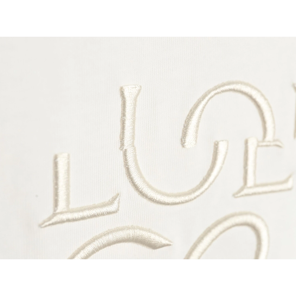 Loewe 24SS misplaced letter embroidered logo short-sleeved T-shirt,All order with free shipping Loewe