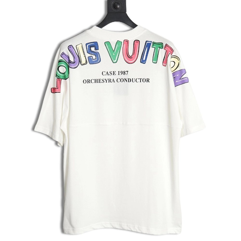 Reps Louis Vuitton 24SS colorful letter logo print short-sleeved T-shirt,All order with free shipping Reps Louis Vuitton