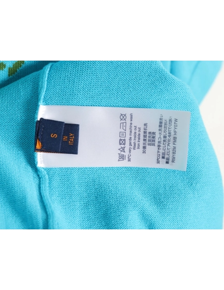 Reps Louis Vuitton 24SS Fox Terrier jacquard knitted short-sleeved T-shirt,All order with free shipping Reps Louis Vuitton