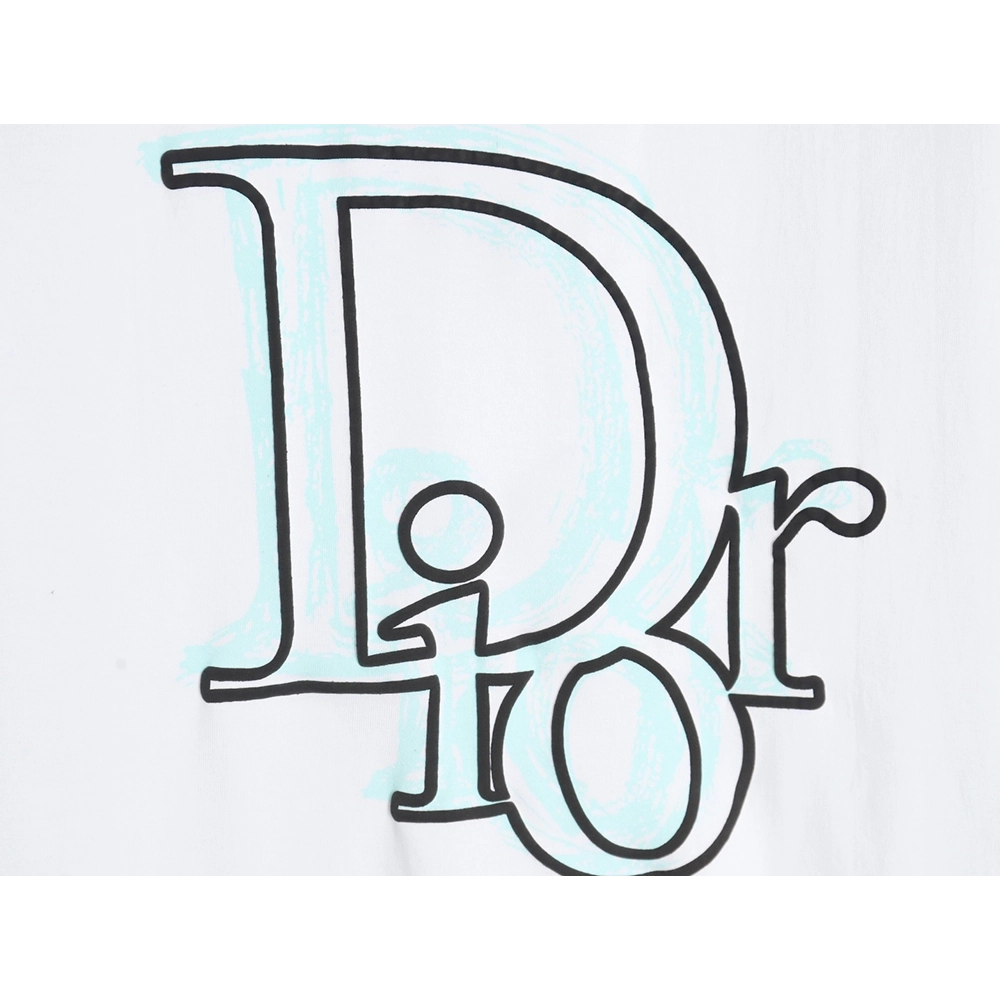 Dior 24ss light green graffiti logo short sleeve T-shirt,All order with free shipping Dior