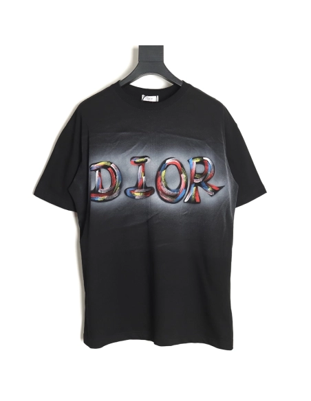 Dior new hand-painted letter short-sleeved T-shirt TSK2,All order with free shipping Dior
