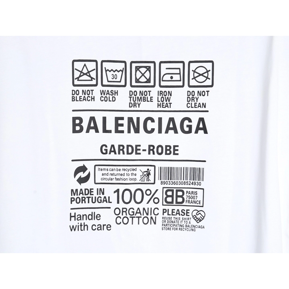 Balenciaga 23ss environmental logo short-sleeved T-shirt,All order with free shipping Balenciaga