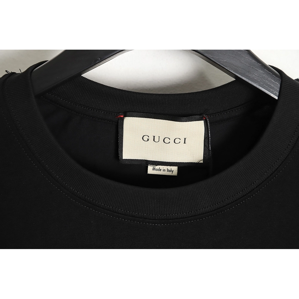 Reps Gucci Reps Gucci 23ss smiley face logo pattern foam three-dimensional printing short-sleeved T-shirt TSK1,All order with fr