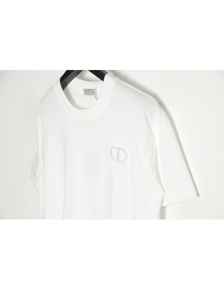 Dior Chest CD Letter Embroidered Short Sleeve T-Shirt,All order with free shipping Dior