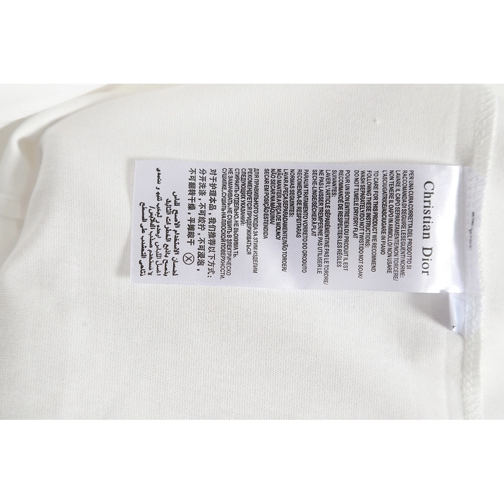 Dior Chest CD Letter Embroidered Short Sleeve T-Shirt,All order with free shipping Dior