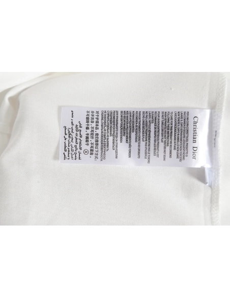 Dior Chest CD Letter Embroidered Short Sleeve T-Shirt,All order with free shipping Dior