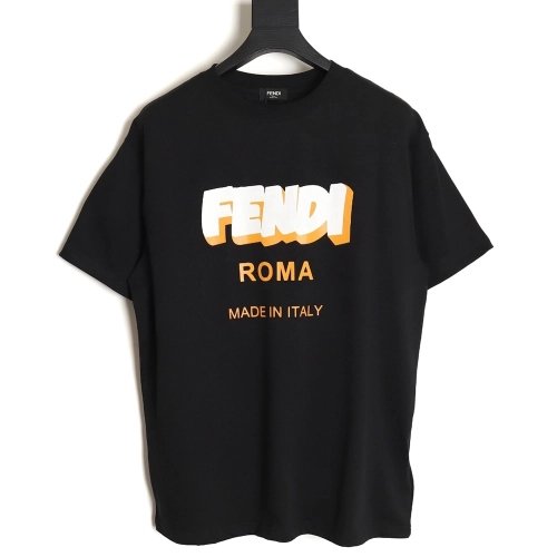 Fendi 3D logo print T-shirt TSK1,All order with free shipping Fendi