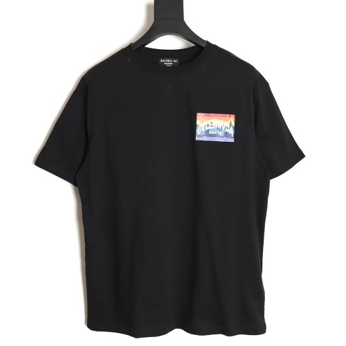 Balenciaga rainbow logo T-shirt TSK1,All order with free shipping Balenciaga