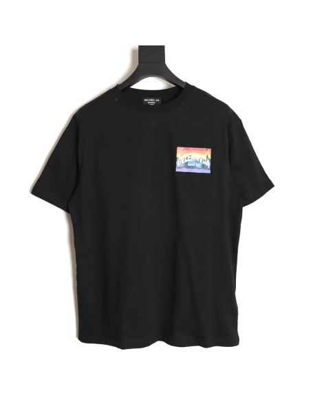 Balenciaga rainbow logo T-shirt TSK1,All order with free shipping Balenciaga