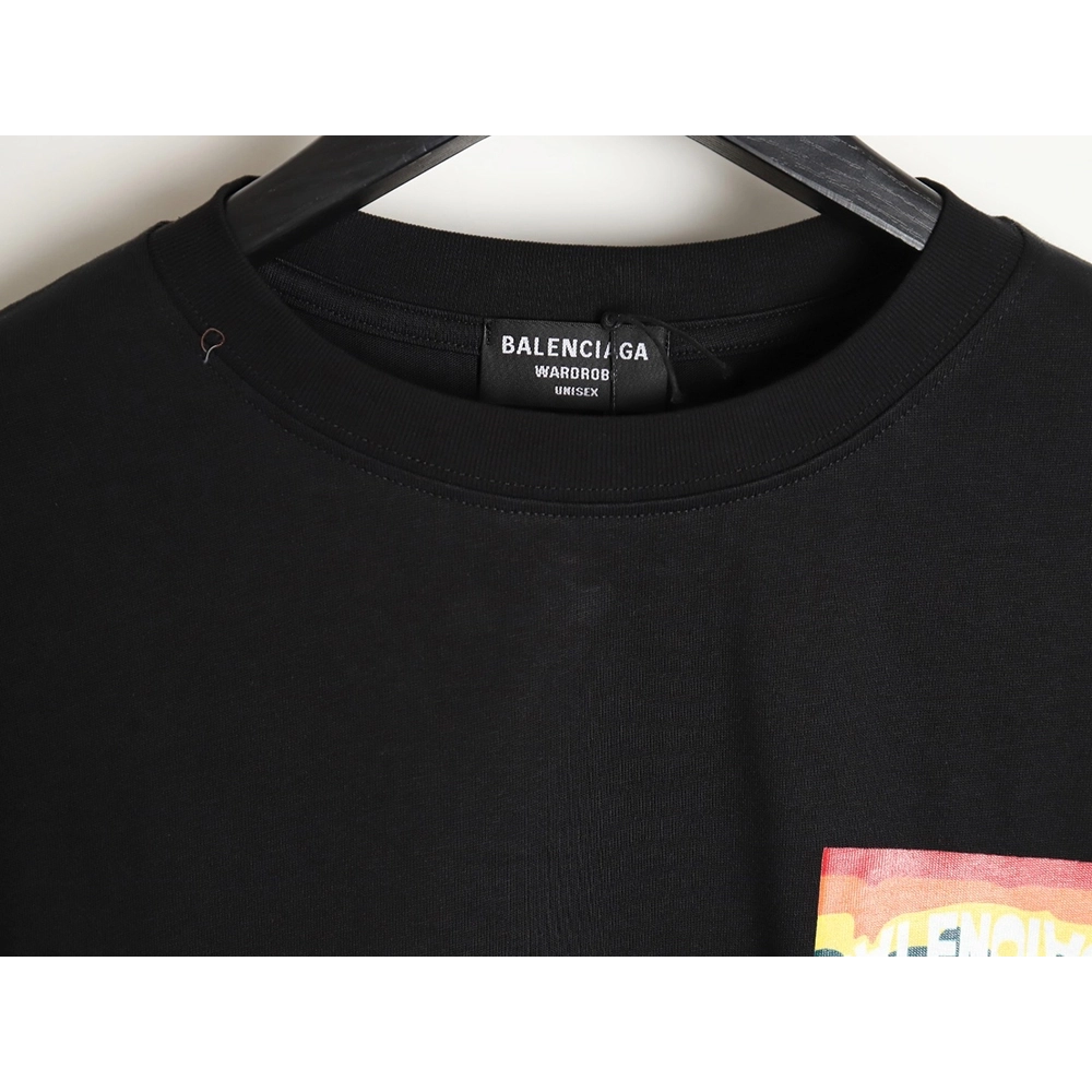 Balenciaga rainbow logo T-shirt TSK1,All order with free shipping Balenciaga