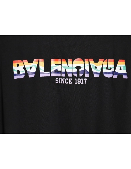 Balenciaga rainbow logo T-shirt TSK1,All order with free shipping Balenciaga