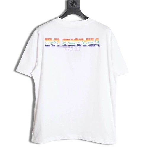 Balenciaga rainbow logo T-shirt,All order with free shipping Balenciaga