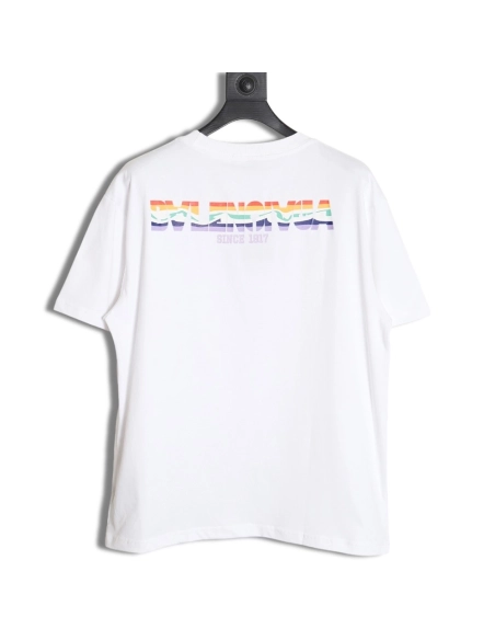 Balenciaga rainbow logo T-shirt,All order with free shipping Balenciaga