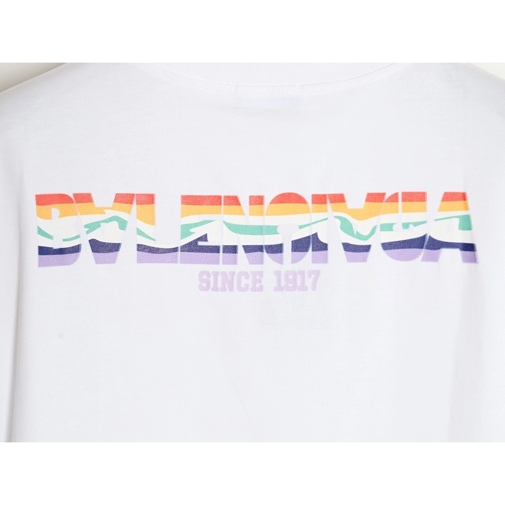 Balenciaga rainbow logo T-shirt,All order with free shipping Balenciaga