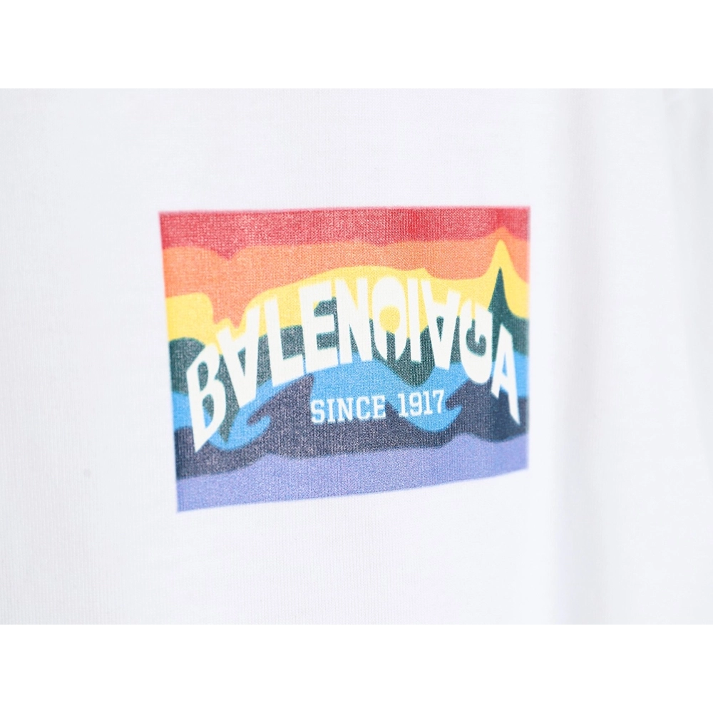 Balenciaga rainbow logo T-shirt,All order with free shipping Balenciaga