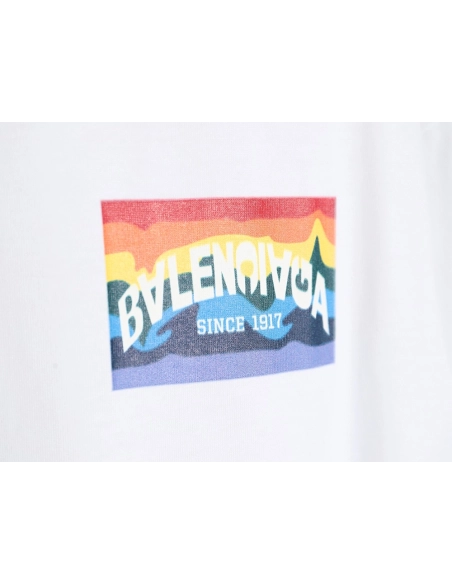 Balenciaga rainbow logo T-shirt,All order with free shipping Balenciaga