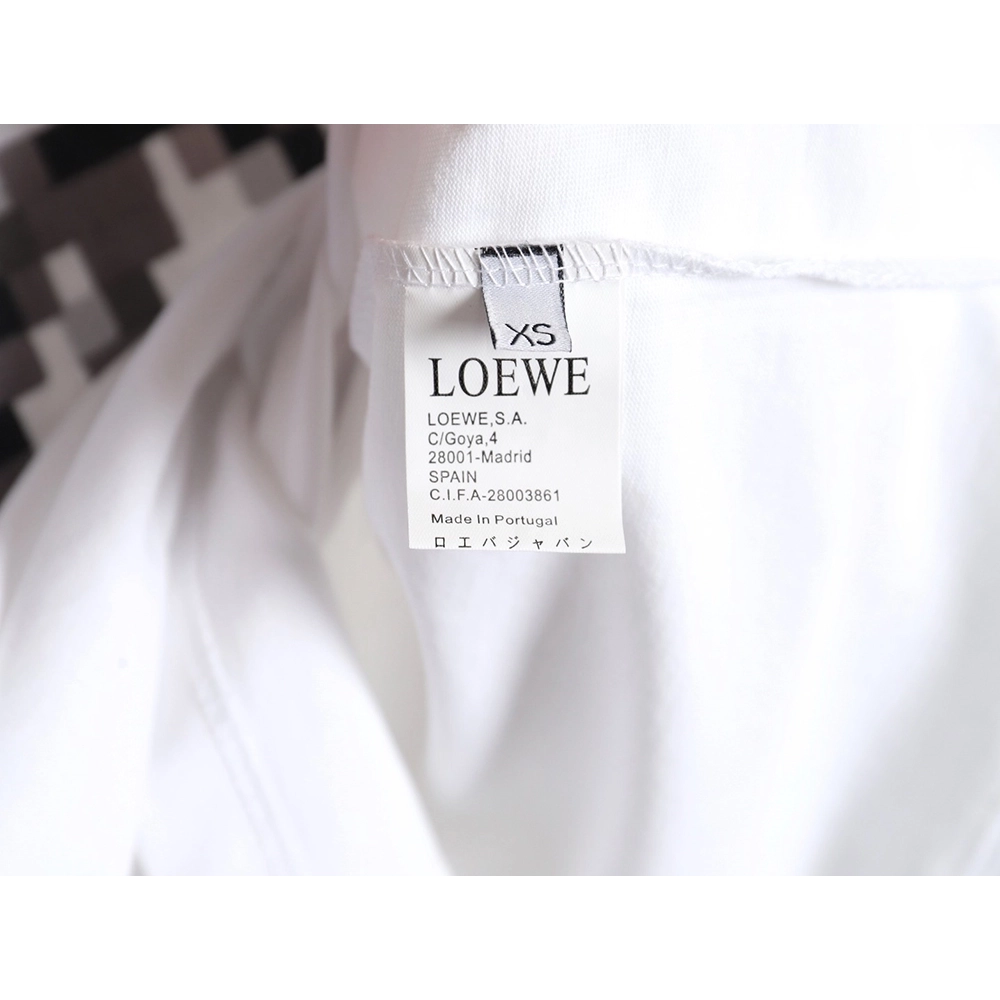 Loewe 24SS mosaic short-sleeved T-shirt,All order with free shipping Loewe