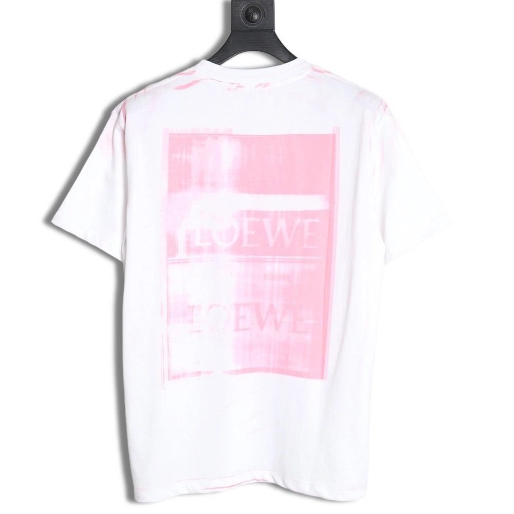 Loewe 24SS graffiti tie-dye short-sleeved T-shirt TSK1,All order with free shipping Loewe