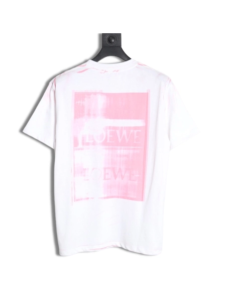 Loewe 24SS graffiti tie-dye short-sleeved T-shirt TSK1,All order with free shipping Loewe