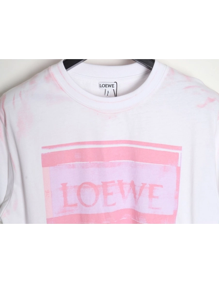 Loewe 24SS graffiti tie-dye short-sleeved T-shirt TSK1,All order with free shipping Loewe