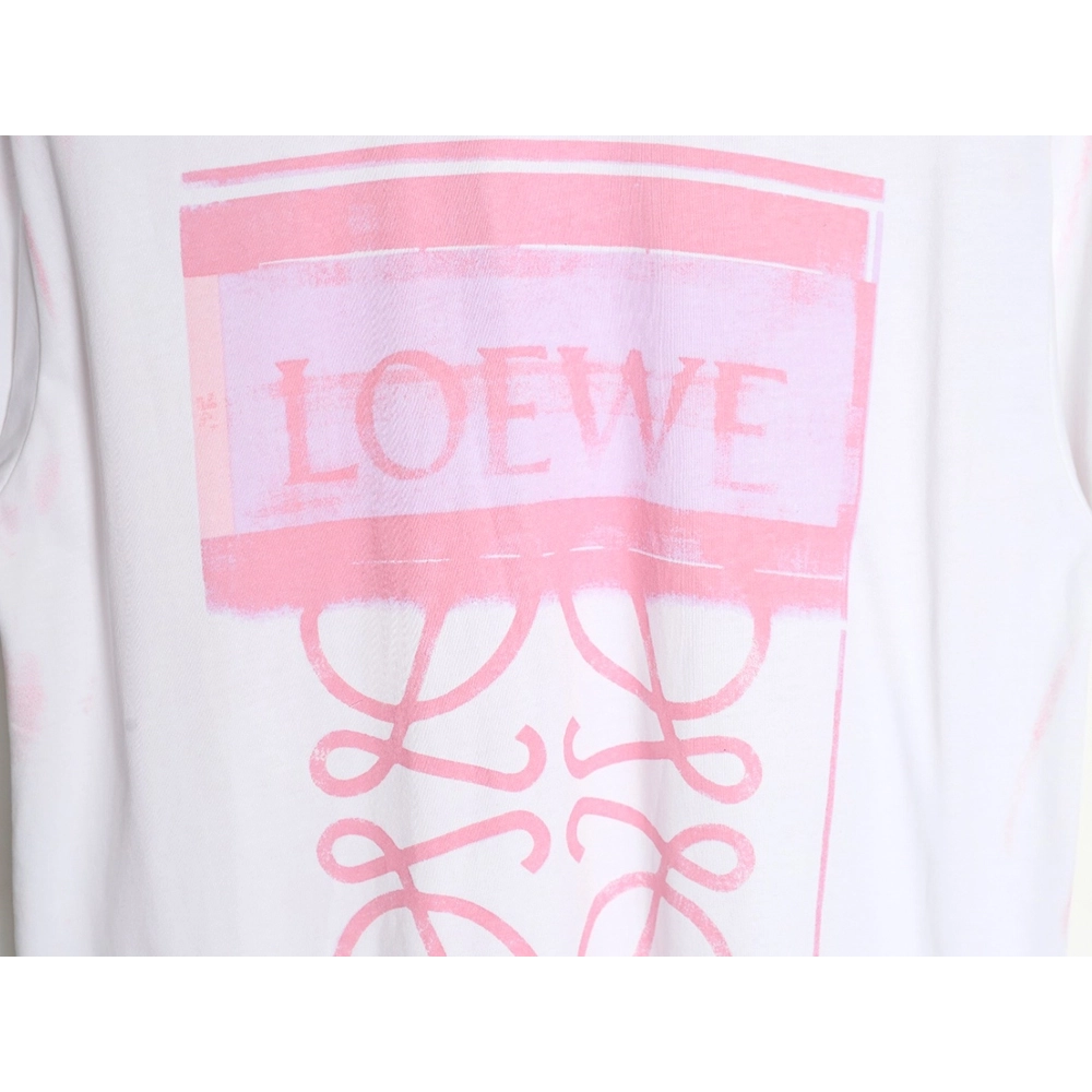 Loewe 24SS graffiti tie-dye short-sleeved T-shirt TSK1,All order with free shipping Loewe