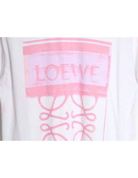 Loewe 24SS graffiti tie-dye short-sleeved T-shirt TSK1,All order with free shipping Loewe