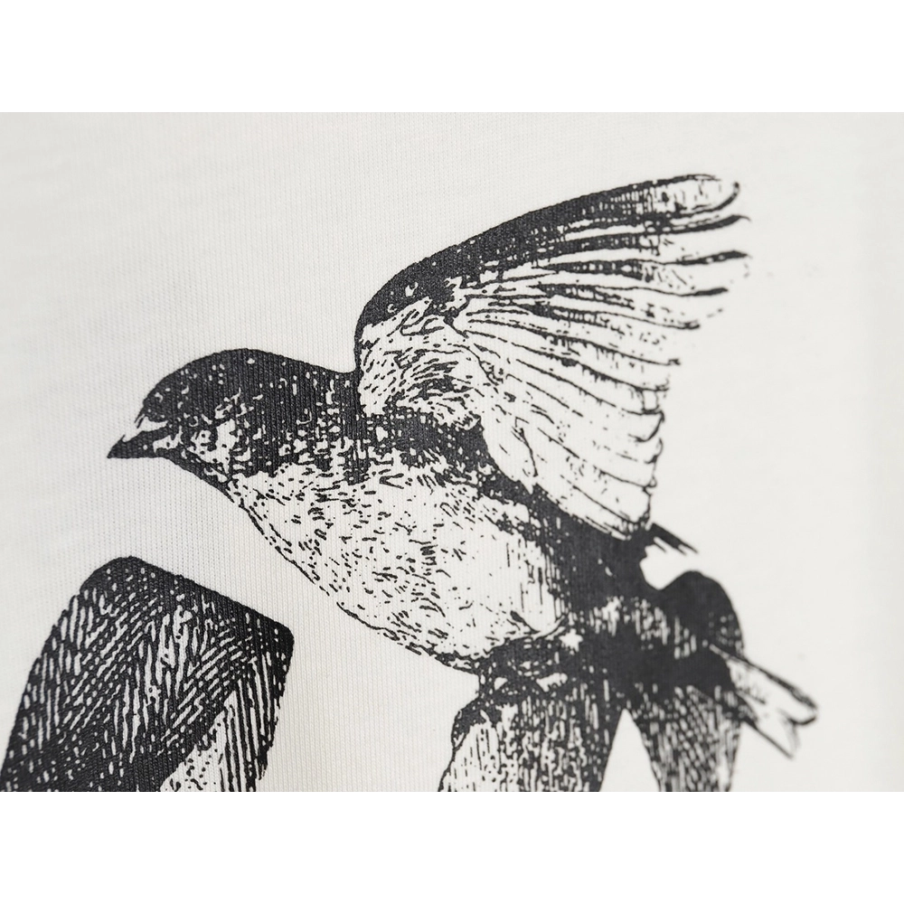 Reps Louis Vuitton 24SS streamer bird print short-sleeved T-shirt,All order with free shipping Reps Louis Vuitton