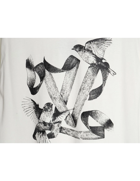 Reps Louis Vuitton 24SS streamer bird print short-sleeved T-shirt,All order with free shipping Reps Louis Vuitton
