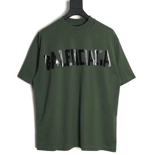 Balenciaga 23SS Masking Tape Short Sleeve T-Shirt,All order with free shipping Balenciaga