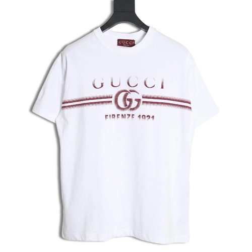 Reps Gucci 24SS Anniversary Limited Edition Striped Short Sleeve T-Shirt,All order with free shipping Reps Gucci