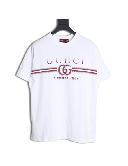 Reps Gucci 24SS Anniversary Limited Edition Striped Short Sleeve T-Shirt,All order with free shipping Reps Gucci