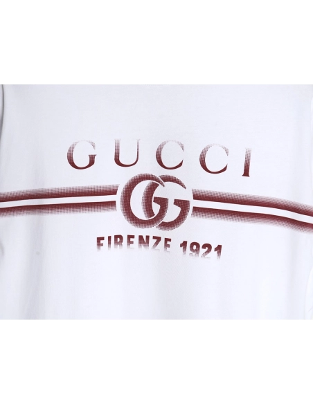 Reps Gucci 24SS Anniversary Limited Edition Striped Short Sleeve T-Shirt,All order with free shipping Reps Gucci